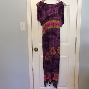 Tie Dye Purple Maxi Dress